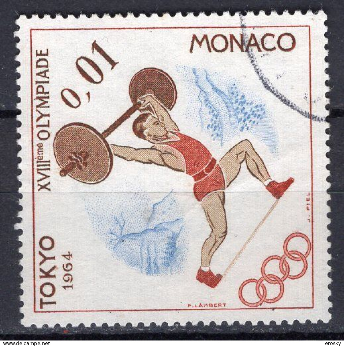 Q6762 - MONACO Yv N°654 - Usados