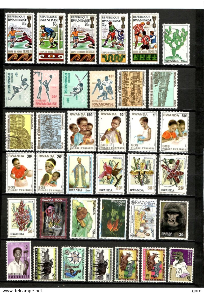 Rwanda.-  Lote  Nº   4 -   37  Sellos - Collections