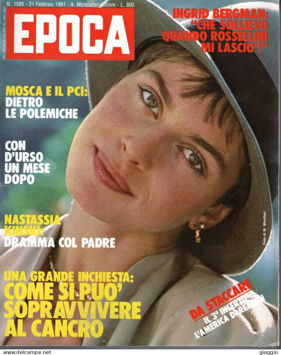 °°° RIVISTA EPOCA N° 1585 DEL 21 FEBBRAIO 1981 °°° - Other & Unclassified