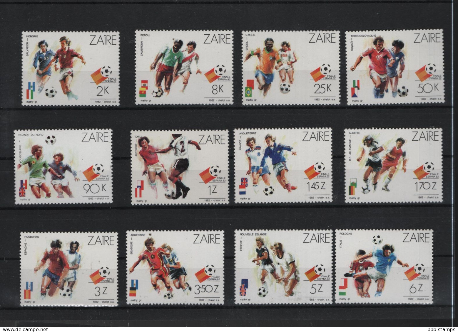 Kongo Kinshasa Michel Cat.No. Mnh/** 759/770 + Sheet 43 Soccer - Unused Stamps