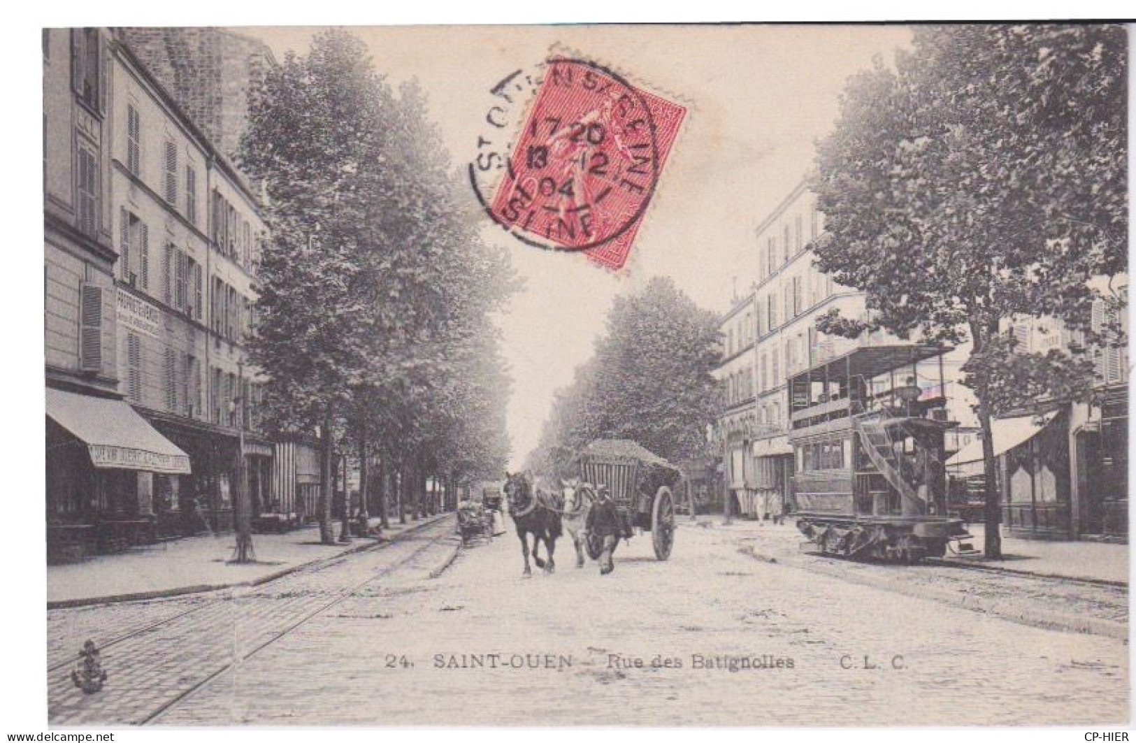 93 - SAINT OUEN - RUE DES BATIGNOLLES - TRAM TRAMWAY A ETAGE - Saint Ouen