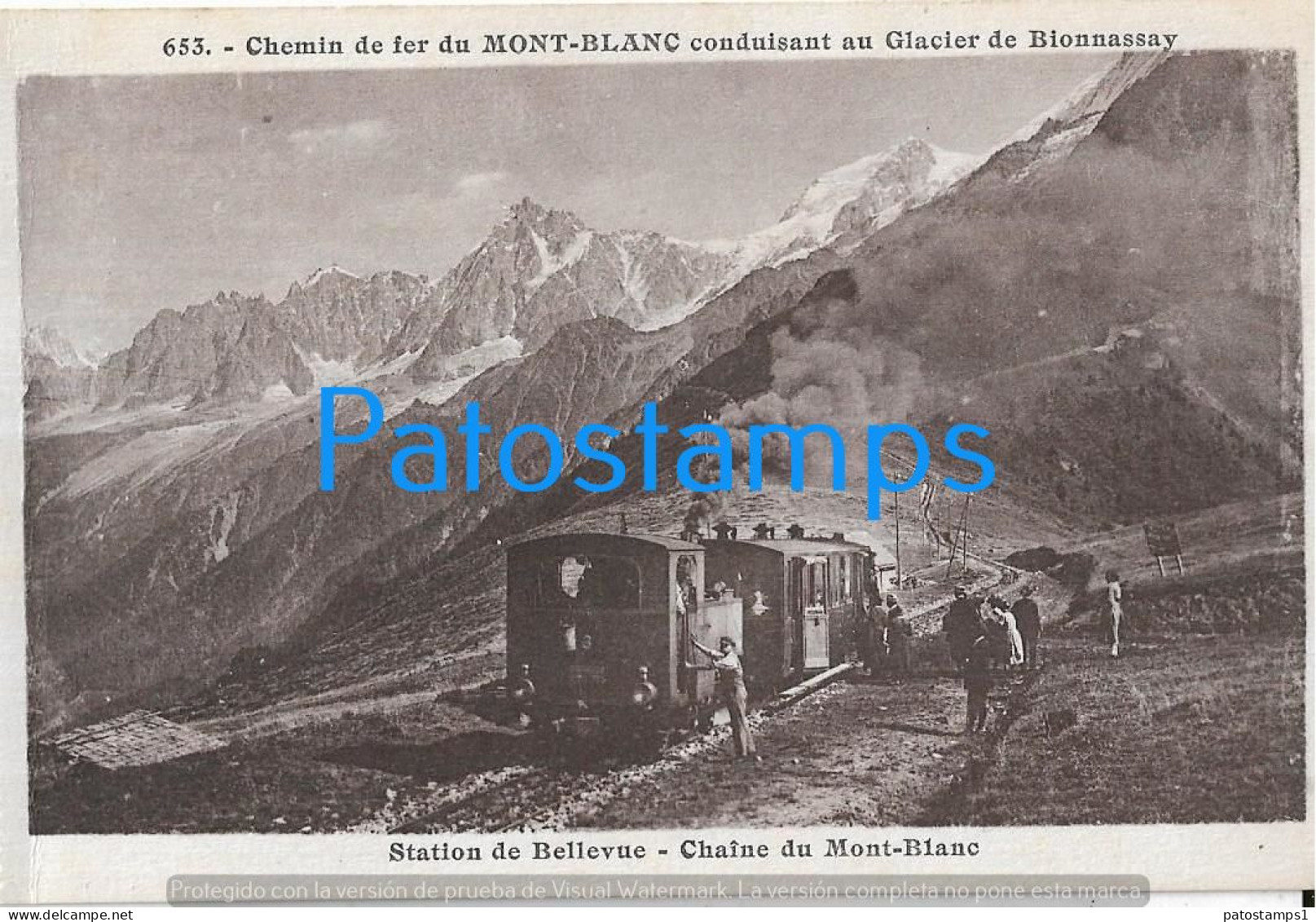 227919 FRANCE MONT BLANC STATION TRAIN OF BELLEVUE POSTAL POSTCARD - Sonstige & Ohne Zuordnung