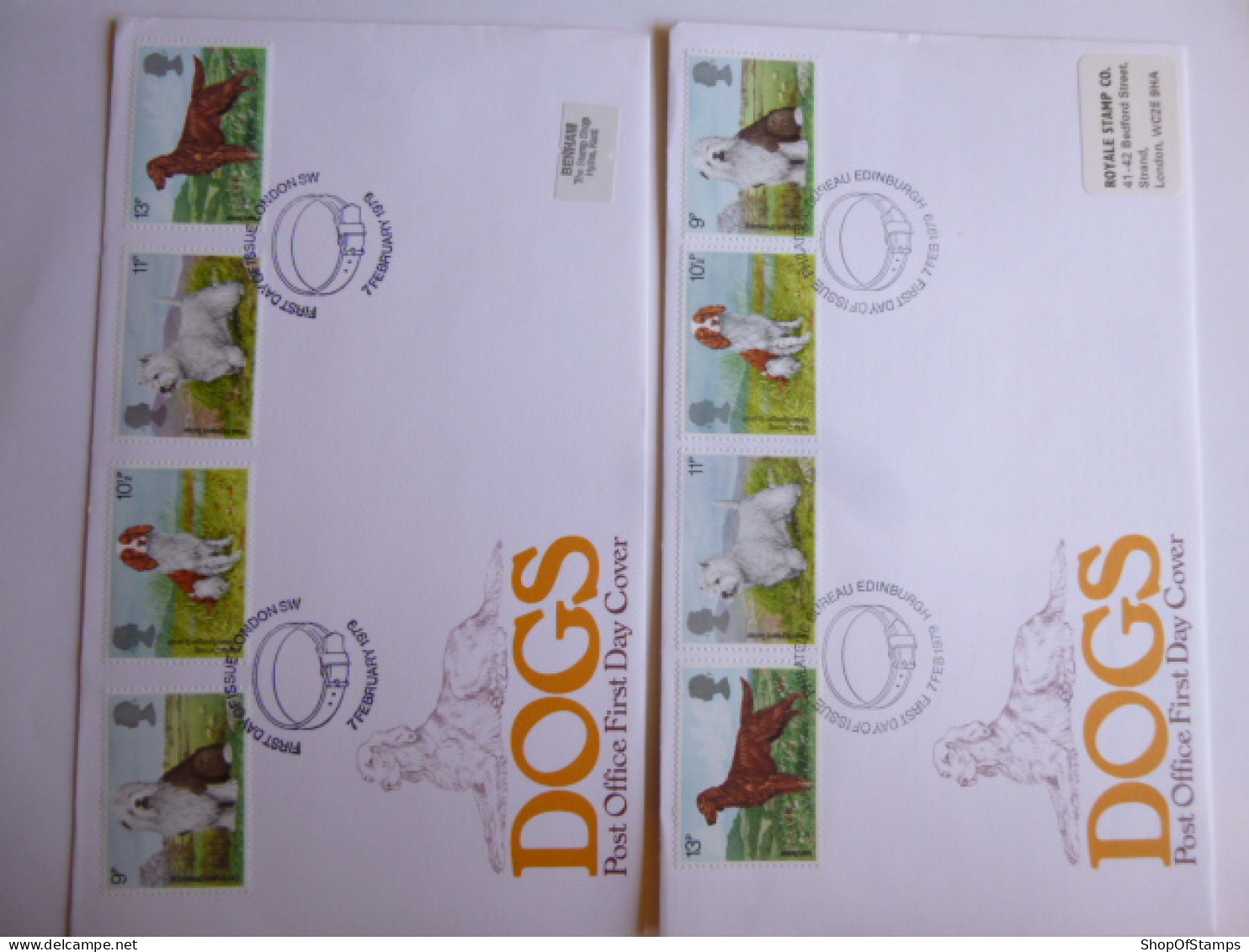 GREAT BRITAIN SG 1075 DOGS  [2] FDC  - Ohne Zuordnung