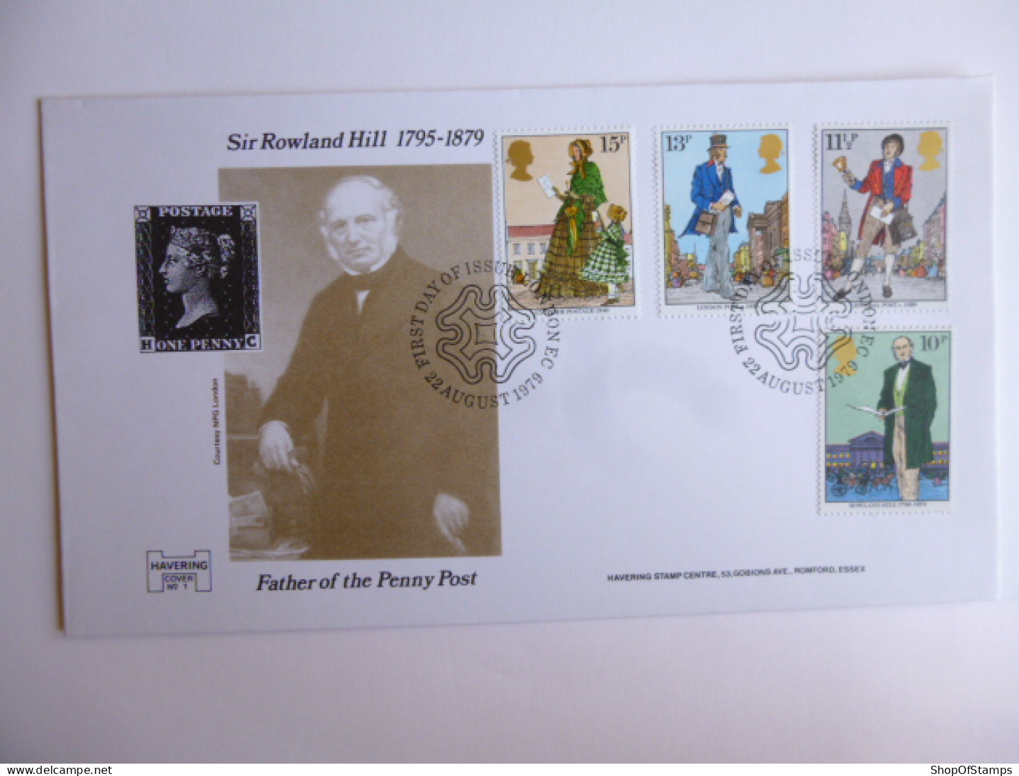 GREAT BRITAIN SG 1095-98 SIR ROWLAND HILL DEATH ANNIVERSARY    FDC LONDON - Unclassified