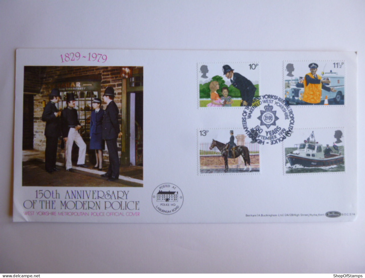 GREAT BRITAIN SG 1100-03 METROPOLITAN POLICE   FDC NEW SCOTLANDYARD POSTMARK POSTED AT POLICE HQ - Unclassified
