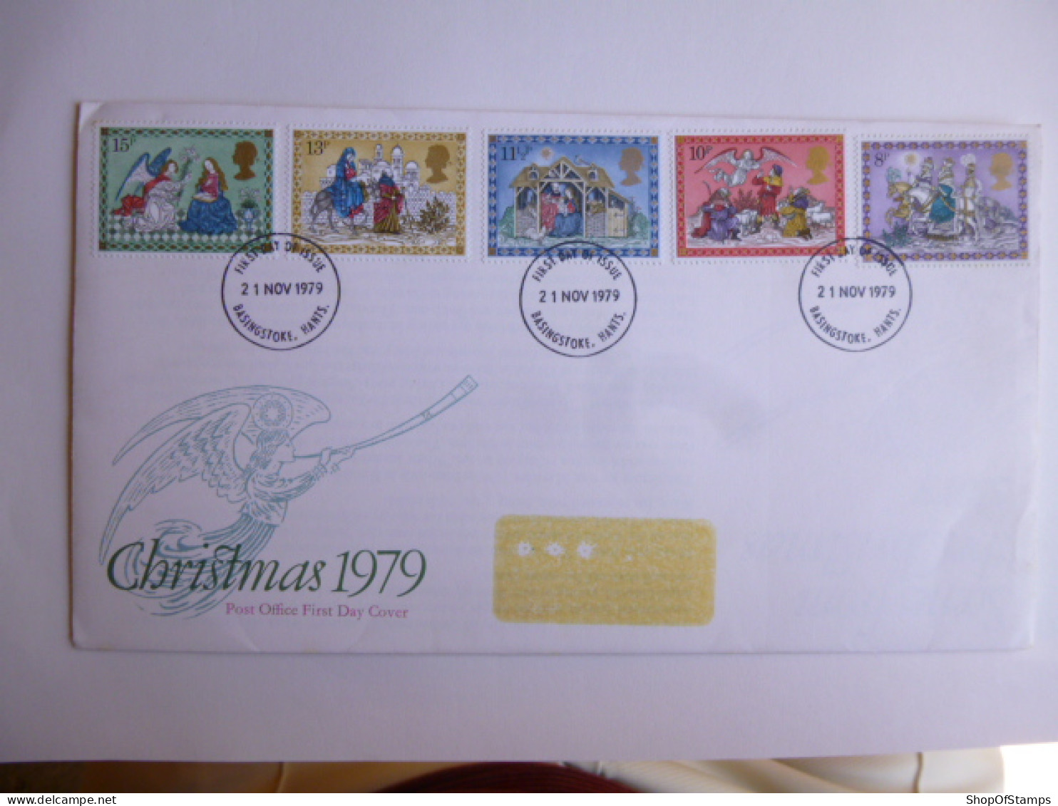 GREAT BRITAIN SG 1104-08 CHRISTMAS   FDC BASINGSTOKE - Ohne Zuordnung