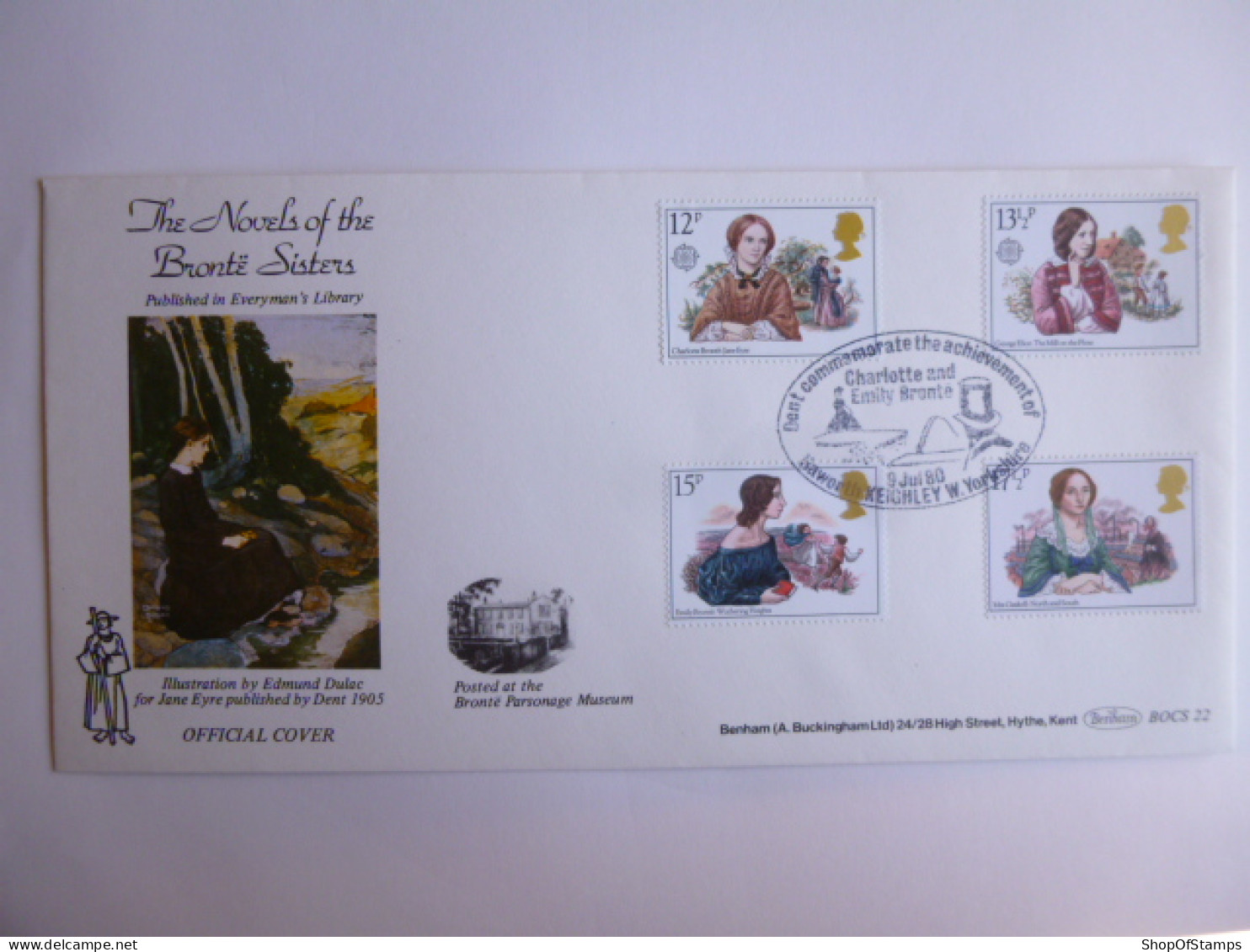 GREAT BRITAIN SG 1125-28 FAMOUS AUTHORESSES   FDC POSTED AT THE BRONTEPARSONAGE MUSEUM - Non Classificati