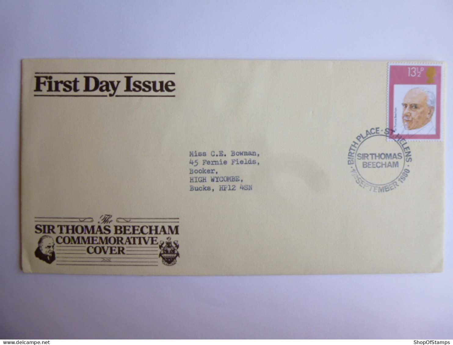 GREAT BRITAIN SG 1130-33 BRITISH CONDUCTORS  FDC BIRTH PLACE ST HELLENS; SIR THOMAS BEECHAM - Unclassified