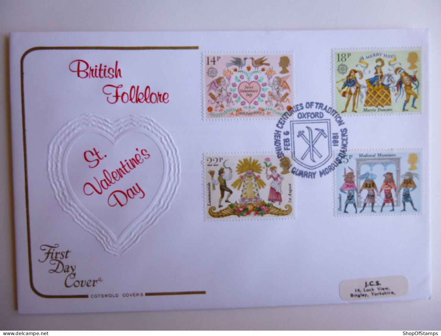 GREAT BRITAIN SG 1143-46 FOLKLORE   FDC CENTURIES OF TRADITION OXFORD - Non Classés