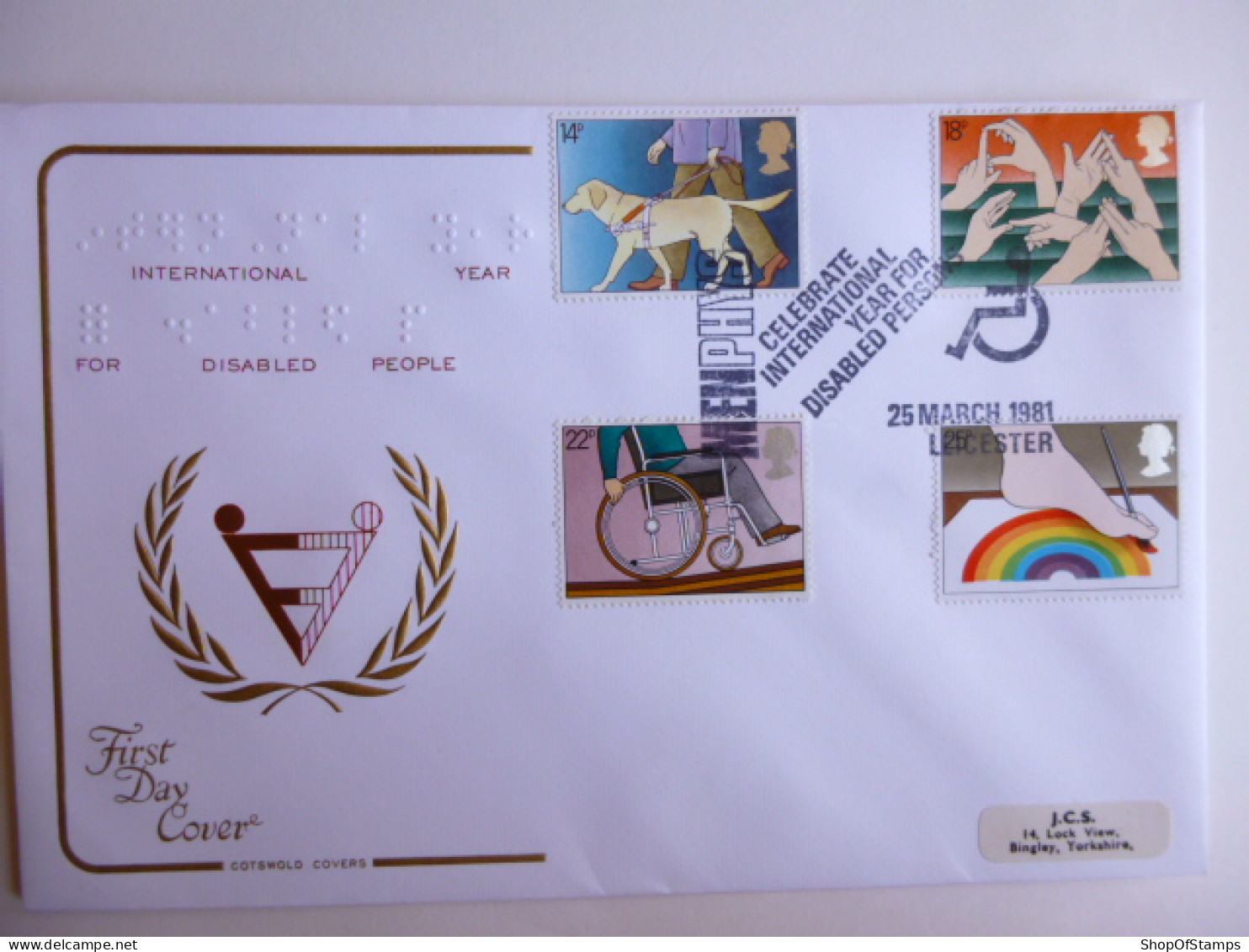 GREAT BRITAIN SG 1147-50 INTERNATIONAL YEAR OF THE DISABLED   FDC MENPHYS LEICESTER - Zonder Classificatie