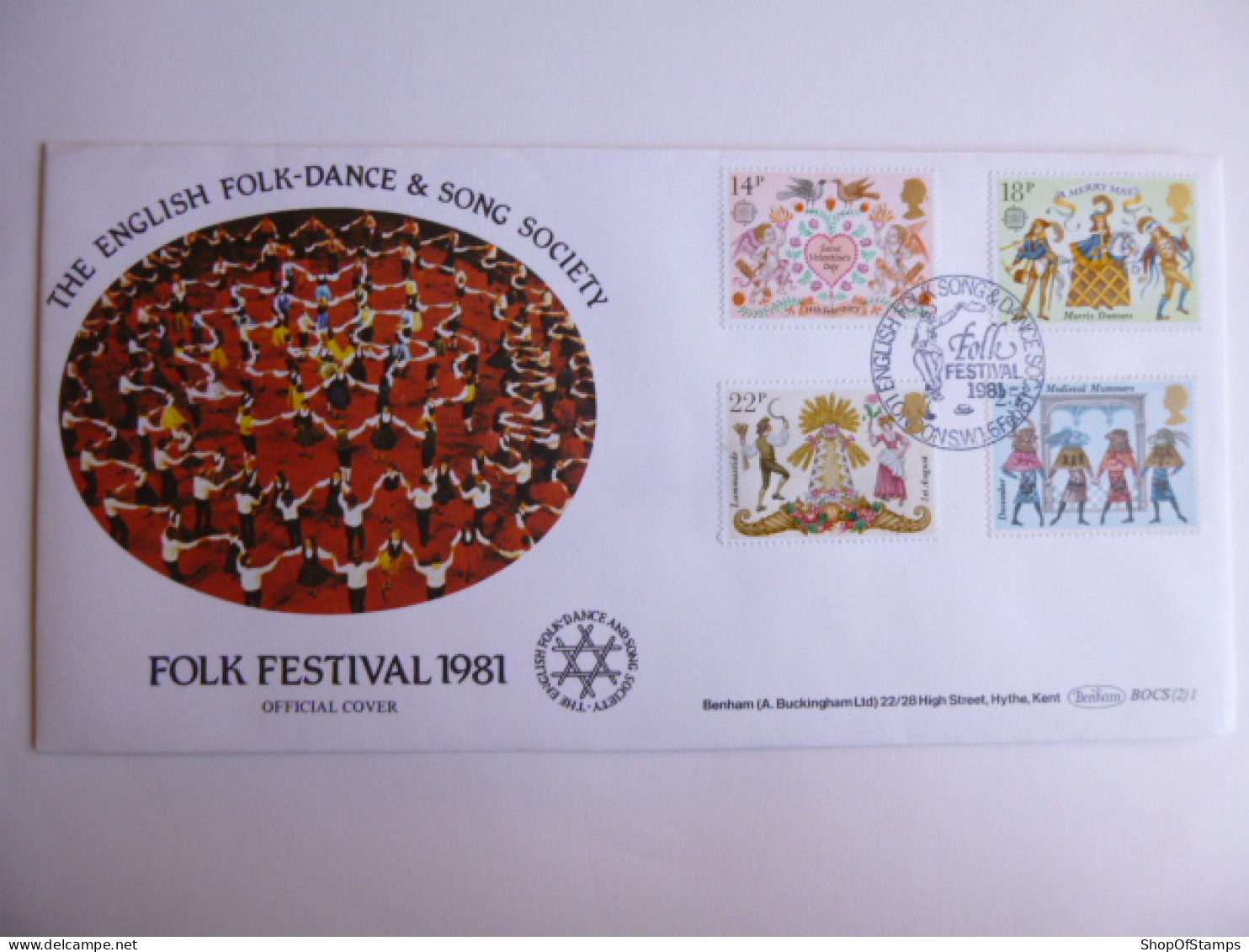 GREAT BRITAIN SG 1143-46 FOLKLORE   FDC THE ENGLISH FOLK DANCE & SONG SOCIETY - Non Classés