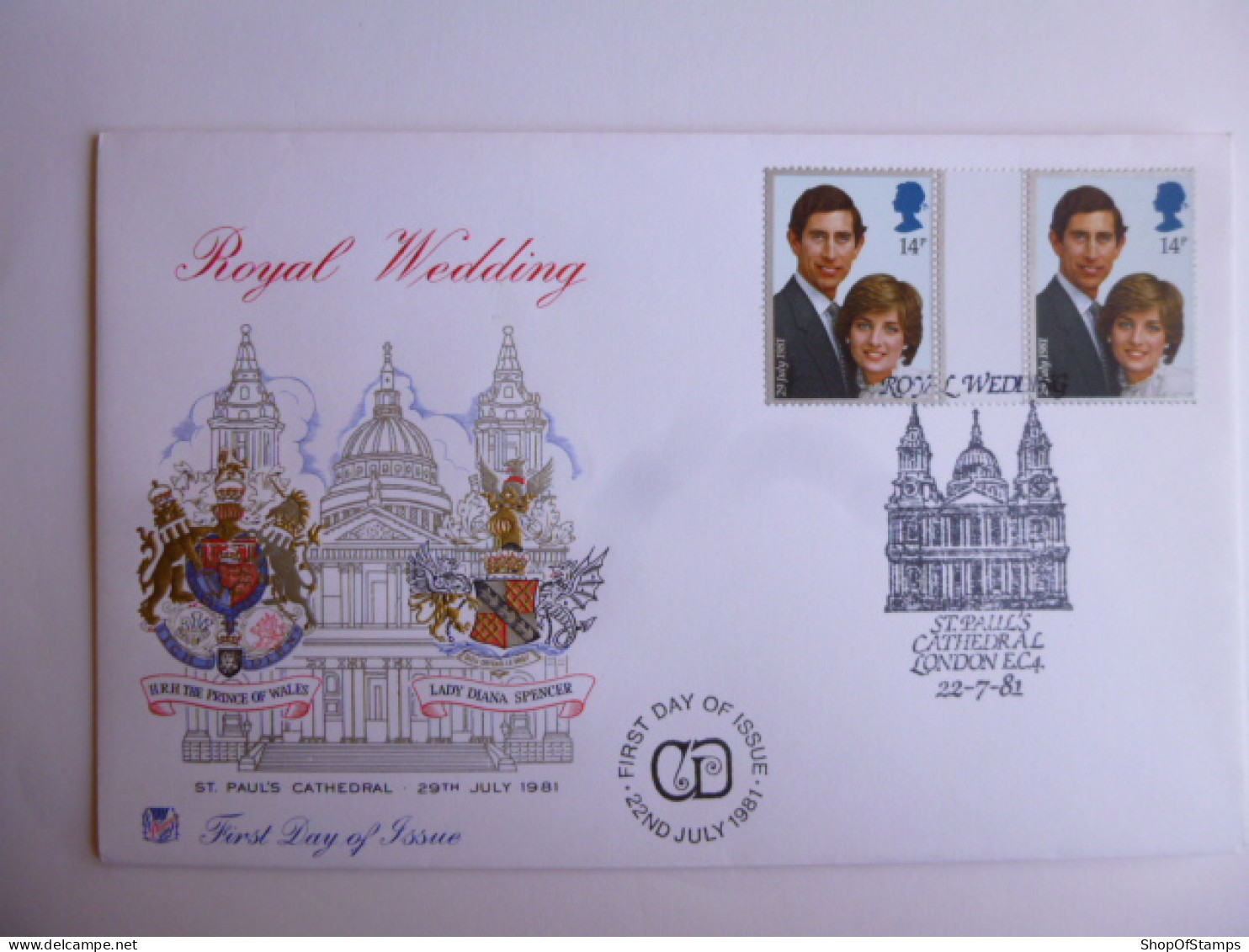 GREAT BRITAIN SG 1160-61 ROYAL WEDDING   FDC ST PAUL'S CATHDRAL LONDON - Ohne Zuordnung