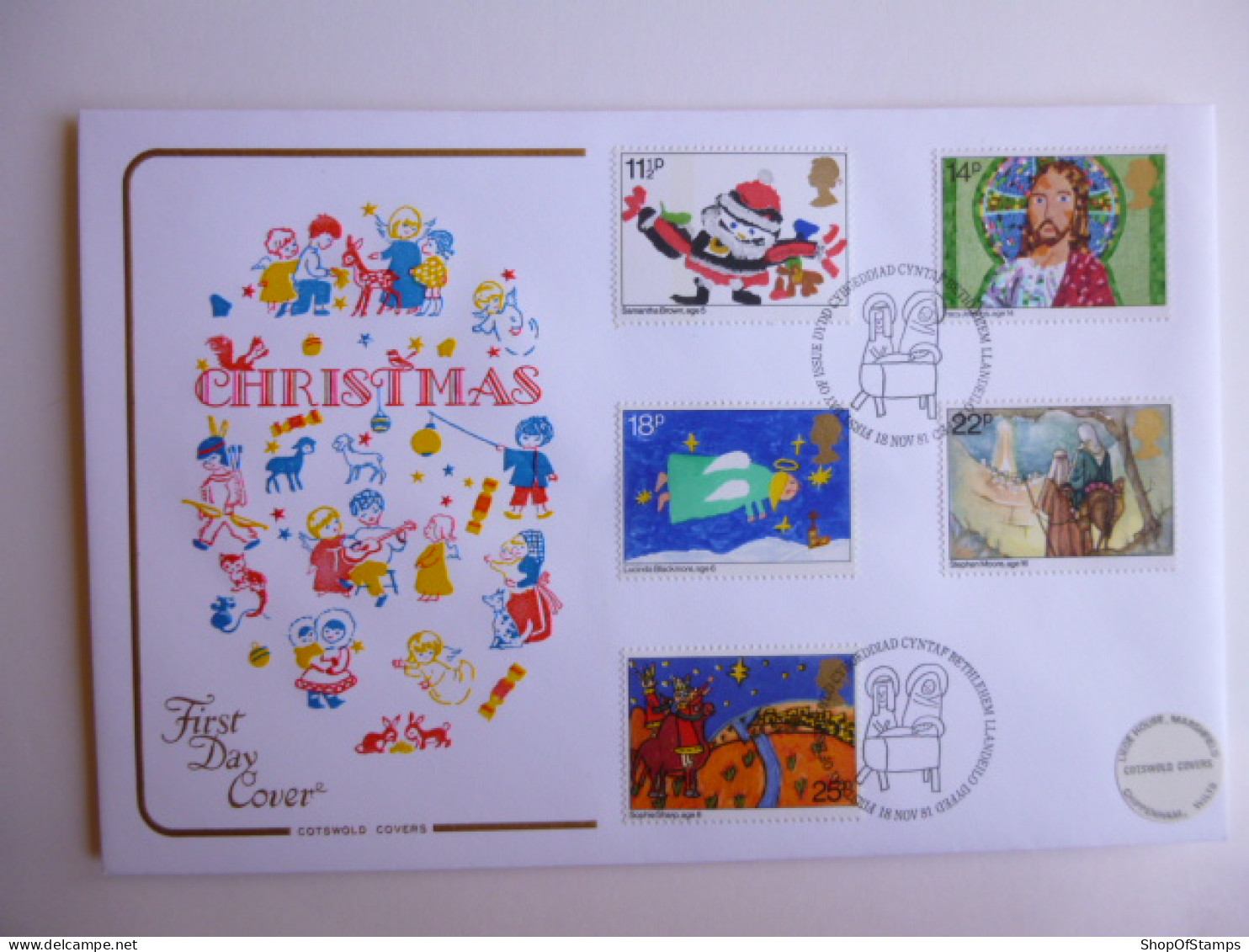GREAT BRITAIN SG 1170-74 CHRISTMAS CHILDREN PICTURES   FDC LLANDEILO DYFED - Unclassified