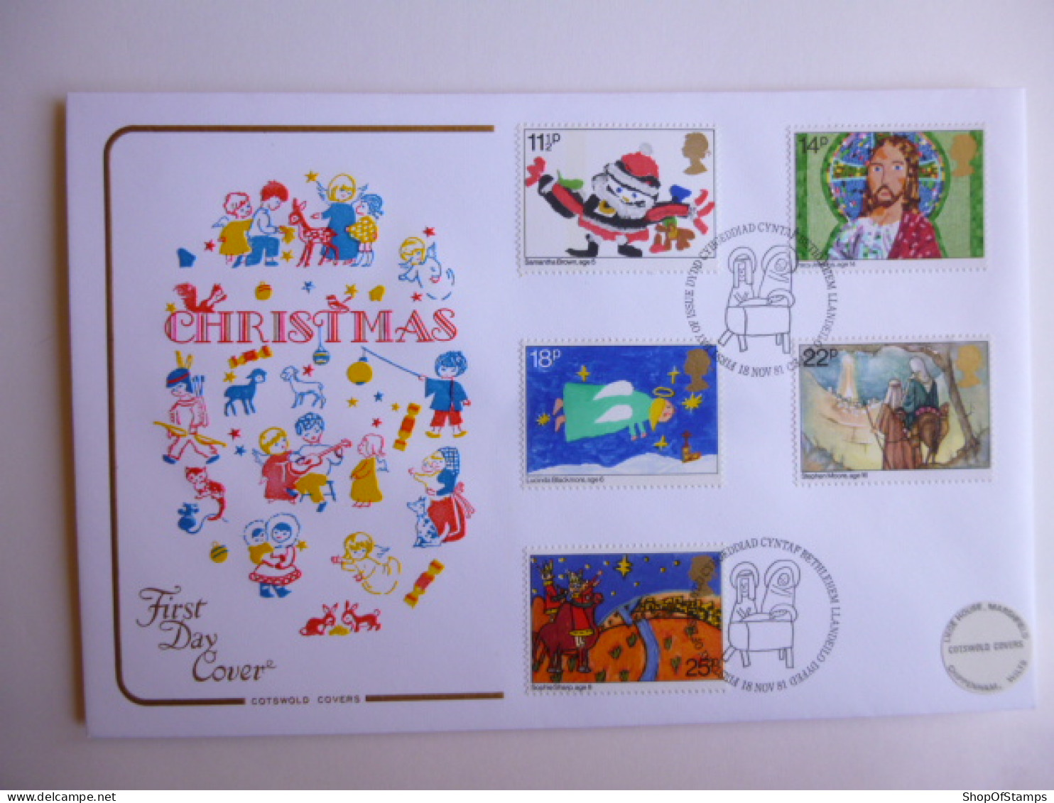 GREAT BRITAIN SG 1170-74 CHRISTMAS CHILDREN PICTURES   FDC LLANDEILO DYFED - Ohne Zuordnung