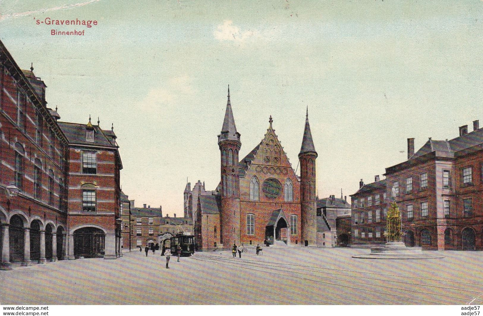 Netherlands Pays Bas Den Haag Binnenhof Tramway 1907 Knikje Linksboven - Tranvía