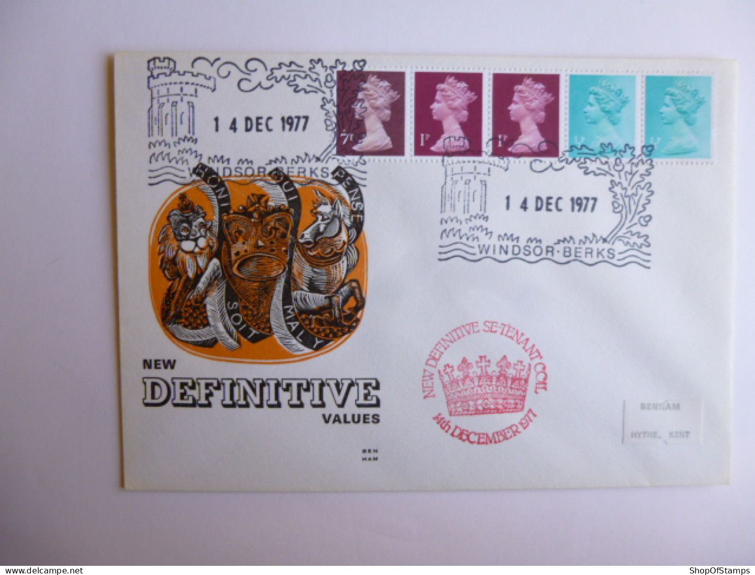 GREAT BRITAIN SG DEFINITIVES ISSUE DATED  14.12.77 FDC  - Unclassified