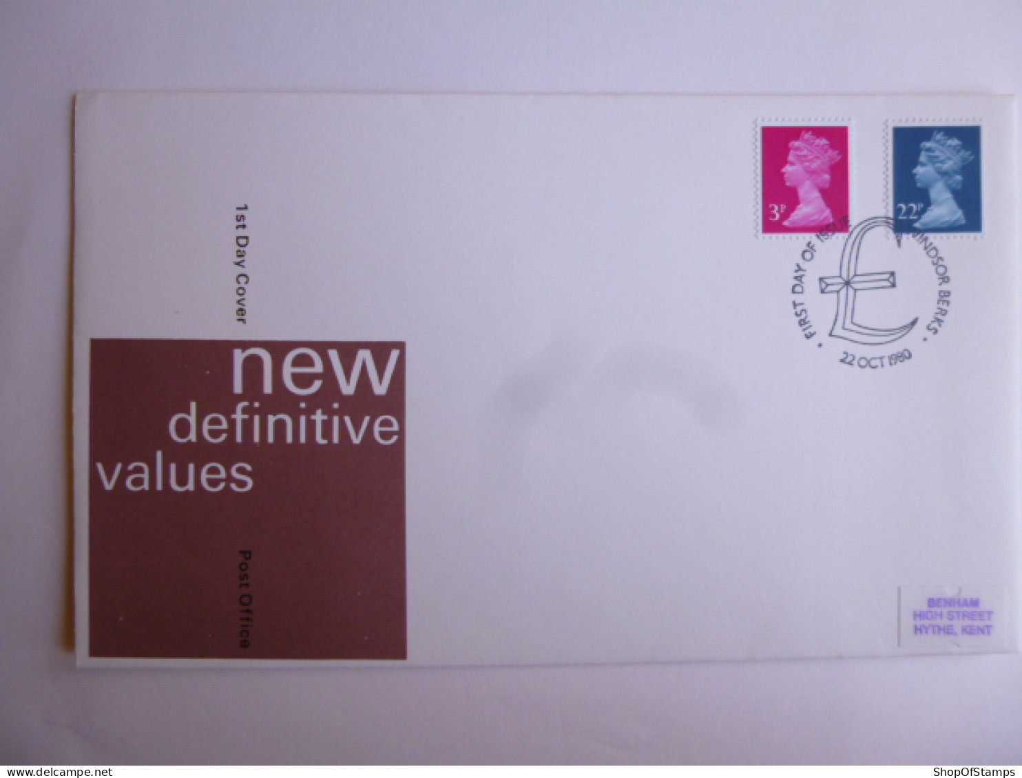 GREAT BRITAIN SG DEFINITIVES ISSUE DATED  22.10.80 FDC  - Zonder Classificatie