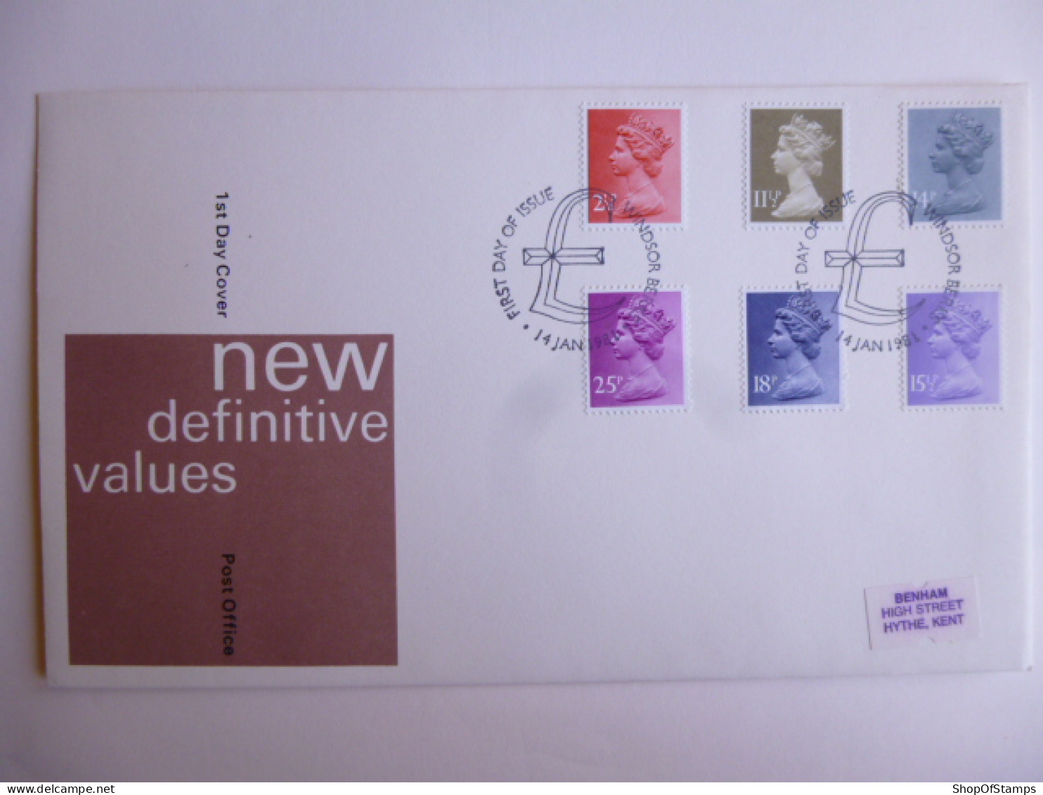 GREAT BRITAIN SG DEFINITIVES ISSUE DATED  14.01.81 FDC  - Zonder Classificatie