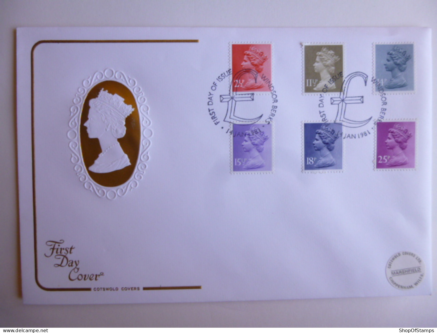 GREAT BRITAIN SG DEFINITIVES ISSUE DATED  14.01.81 FDC  - Ohne Zuordnung