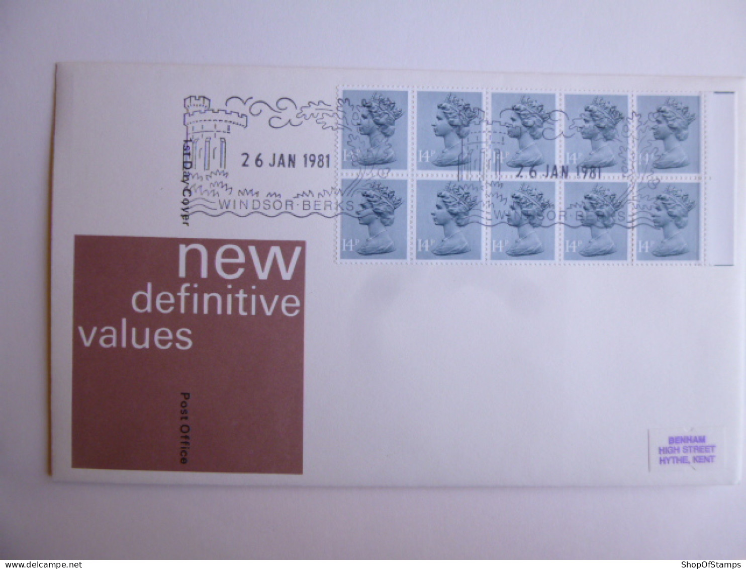 GREAT BRITAIN SG DEFINITIVES ISSUE DATED  26.01.81 FDC  - Sin Clasificación