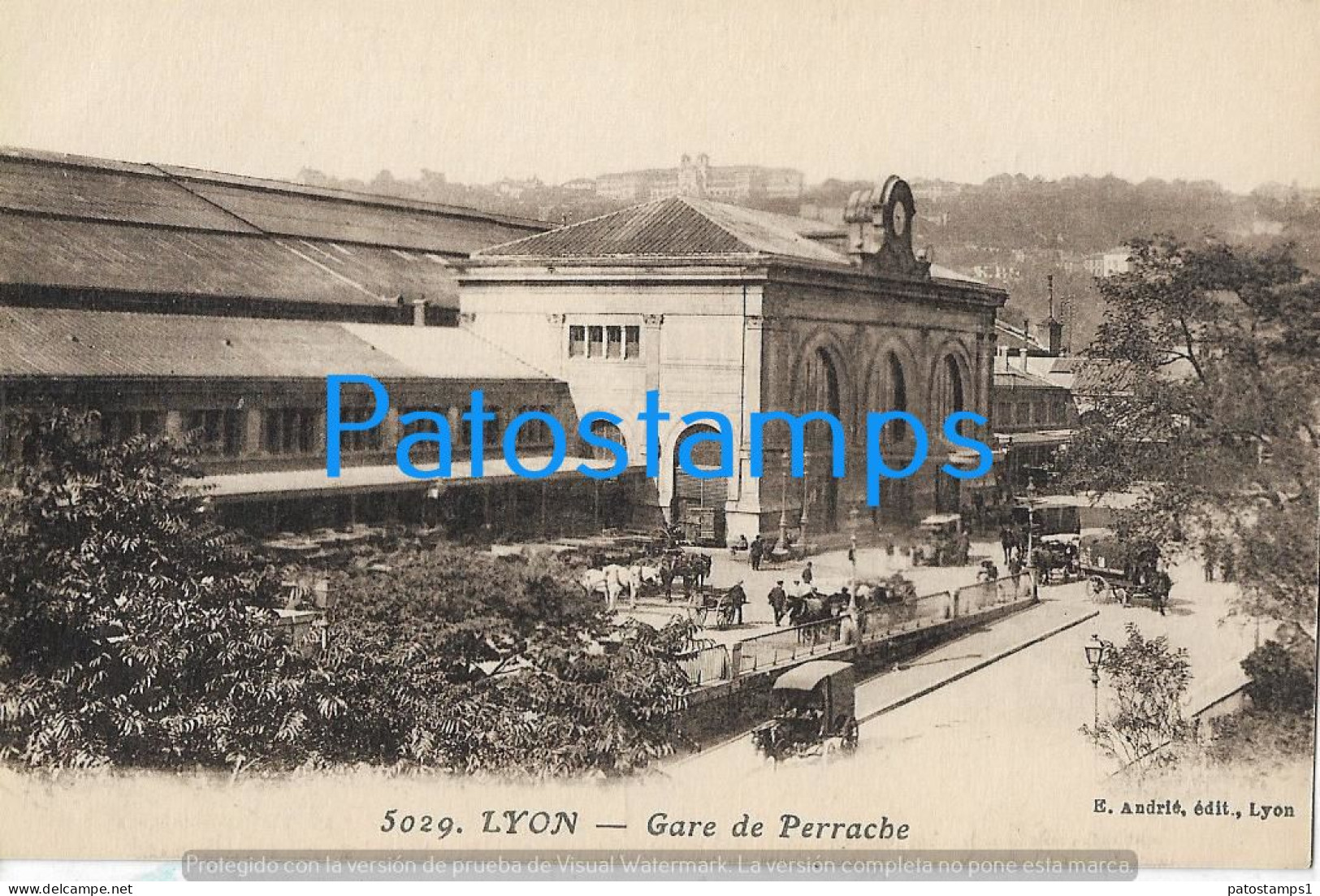 227920 FRANCE LYON STATION TRAIN PERRACHE POSTAL POSTCARD - Otros & Sin Clasificación