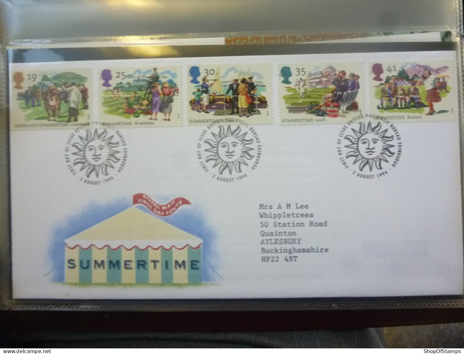 GREAT BRITAIN SG 1834-38 THE FOUR SEASONS. SUMMERTIME EVENTS   FDC - Non Classés