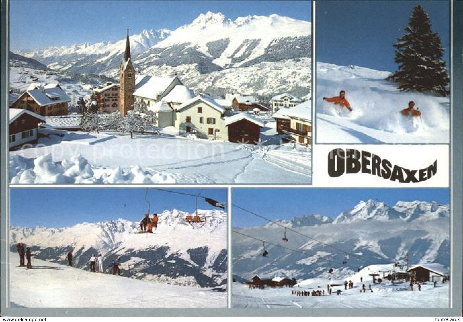 11896350 Obersaxen Meierhof Dorfpartie Skilift Skigebiet Stai Und Kartitschka Br - Autres & Non Classés