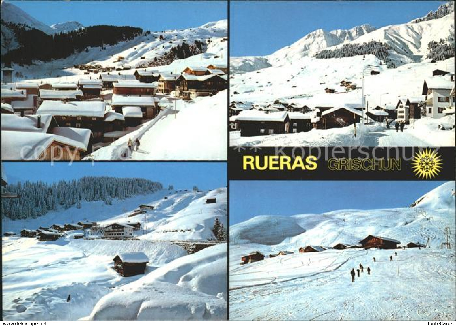 11896344 Rueras Sedrun Ortsansichten Mit Skigebiet Von Milez Rueras - Autres & Non Classés