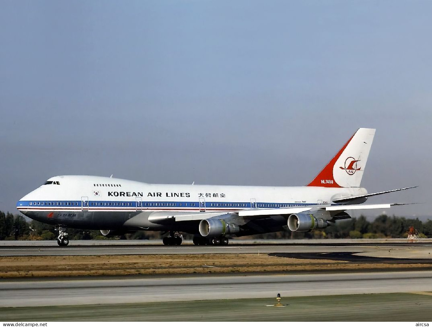 Aviation Postcard-WGA-1497 KOREAN AIRLINES Boeing 747 - 1946-....: Modern Era