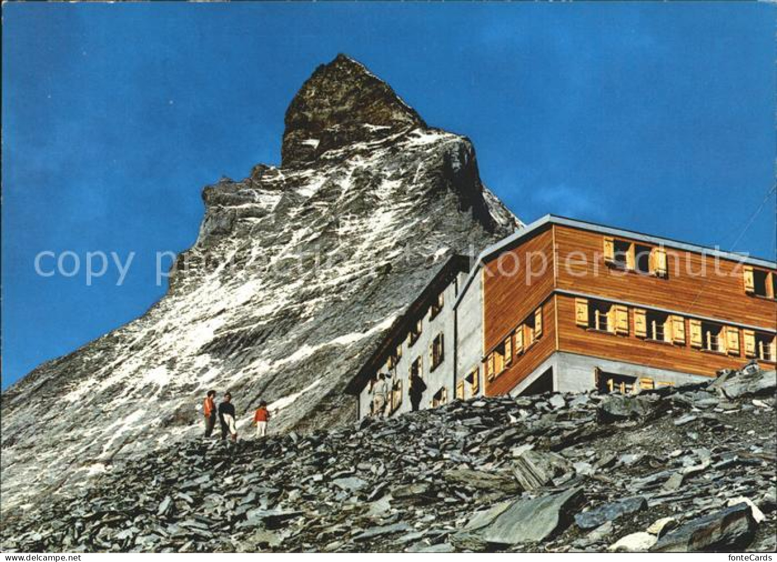 11896331 Zermatt VS Mit Matterhornhuette Berghotel Belvedere Und Matterhorn  - Autres & Non Classés