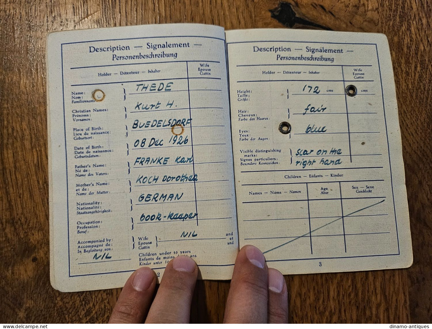 1949 AMG Germany Passport Passeport Reisepass Issued In Kiel For Travel To Switzerland - Historische Dokumente