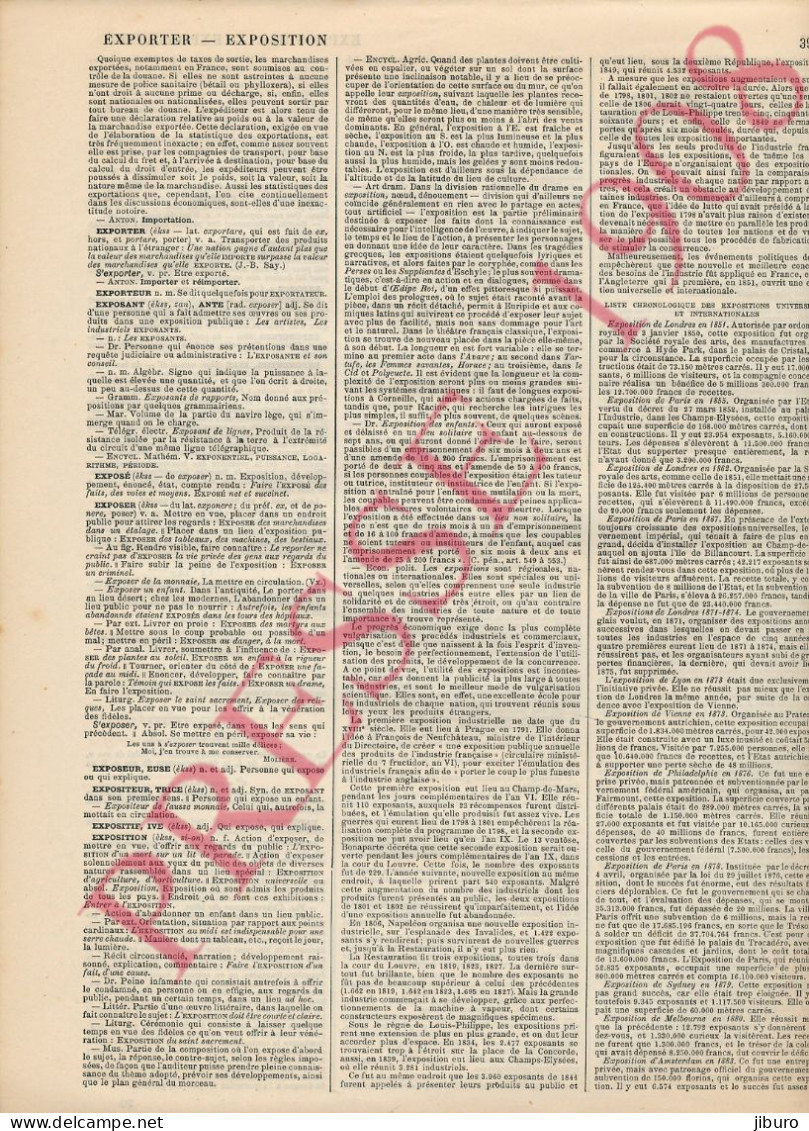 5 Vues Exposition Universelle Paris1798 1806 1834 1844 1855 1867 1878 1889 1900Tour Eiffel Londres Philadelphie Chicago - Other & Unclassified