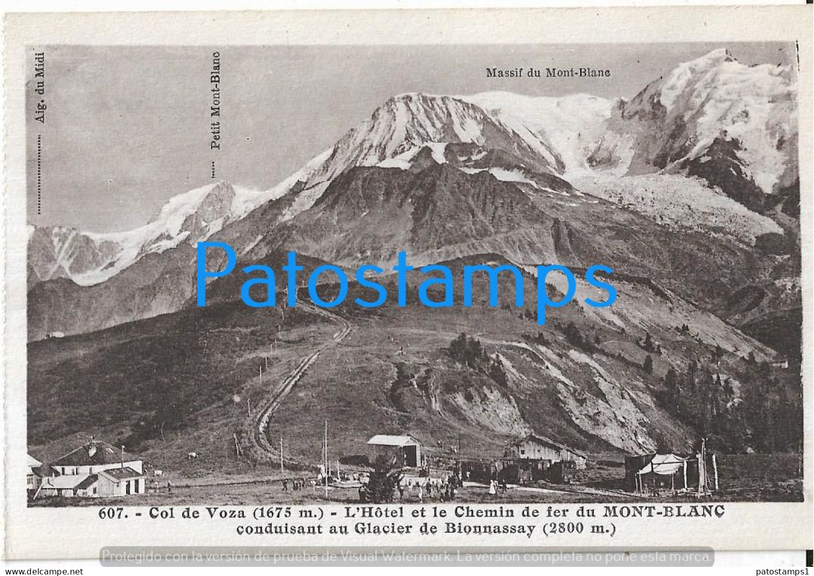 227923 FRANCE MONT BLANC DRIVING TO BIONNASSAY GLACIER HOTEL  POSTAL POSTCARD - Otros & Sin Clasificación