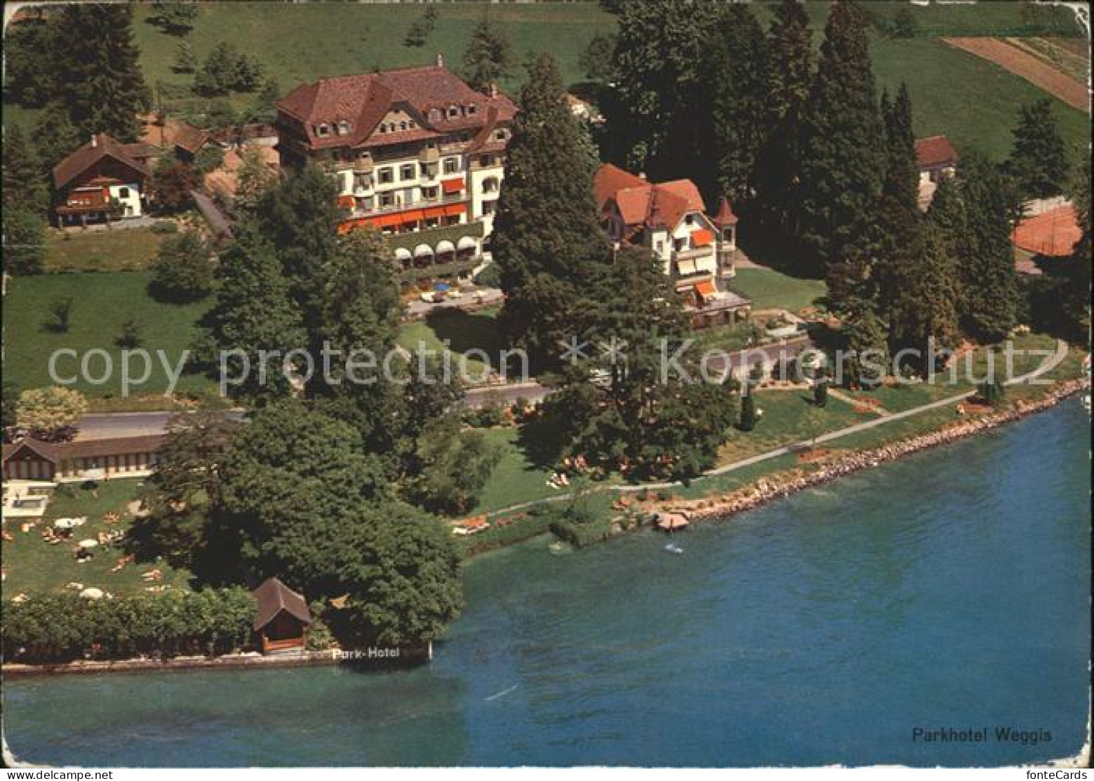 11894071 Vierwaldstaettersee SZ Parkhotel Weggis Fliegeraufnahme Brunnen - Autres & Non Classés