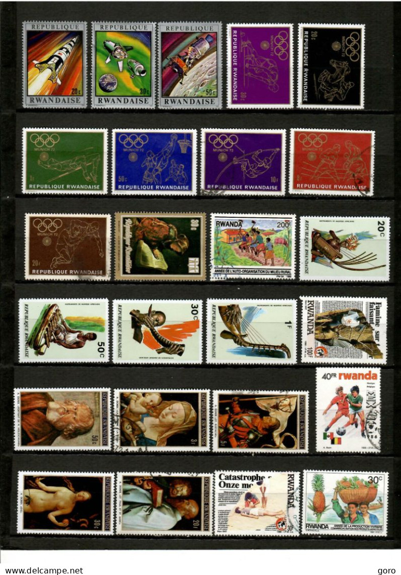 Rwanda.-  Lote  Nº   12 -   25  Sellos - Collections