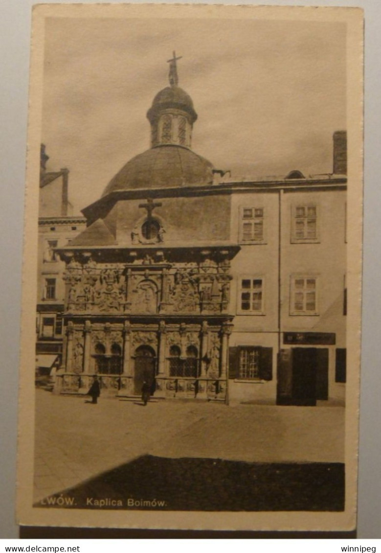 Lemberg Lwow.2 Pc's.Pomnik.Sobieskiego.Leon Propst,1912.Kaplica Boimow.Photo.Poland.Ukraine - Oekraïne