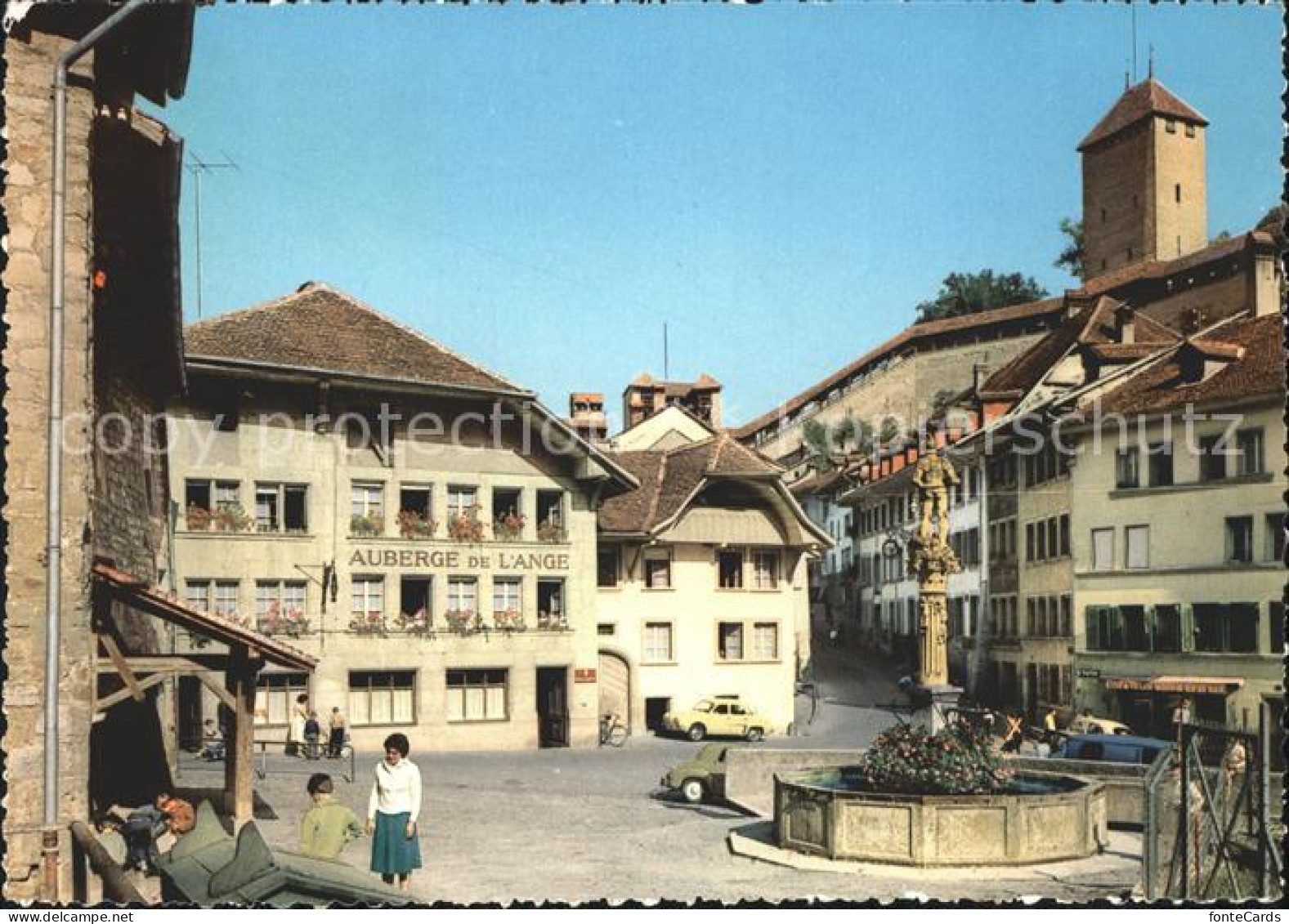 11892913 Fribourg FR Fontaine De La Fidelite Auberge Fribourg - Sonstige & Ohne Zuordnung