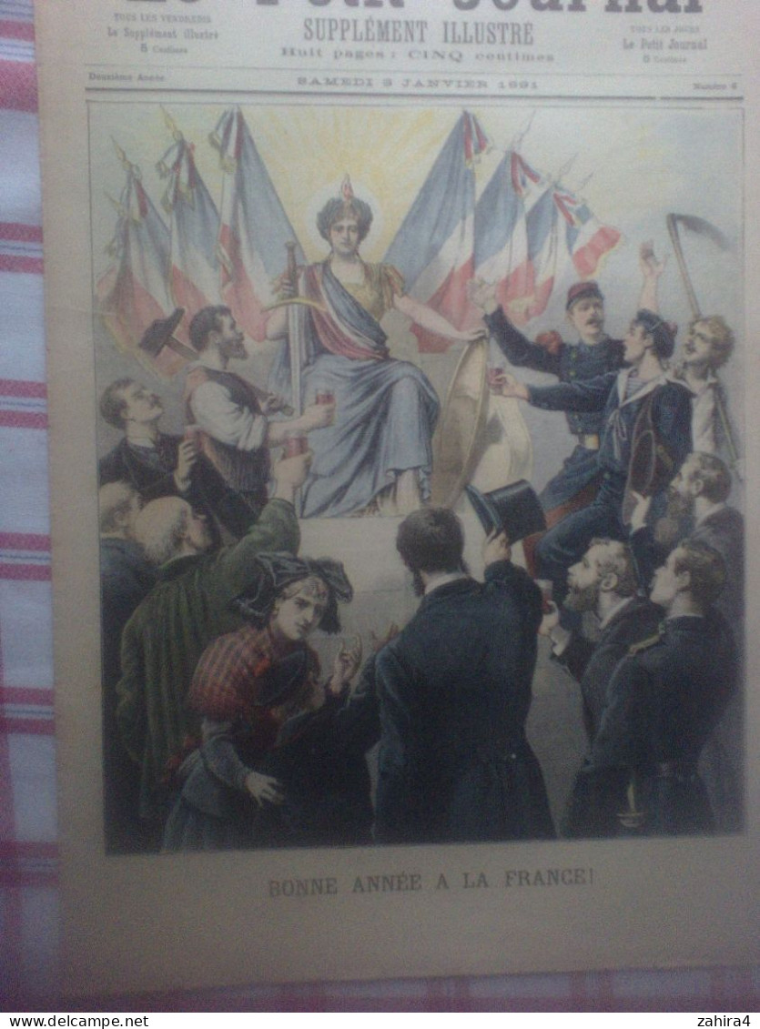 Le Petit Journal N6 Bonne Année à La France Perdu En Mer Prés Beni-Carlo Mais Sanvé Chanson La Lisette De Béranger Bérat - Revistas - Antes 1900