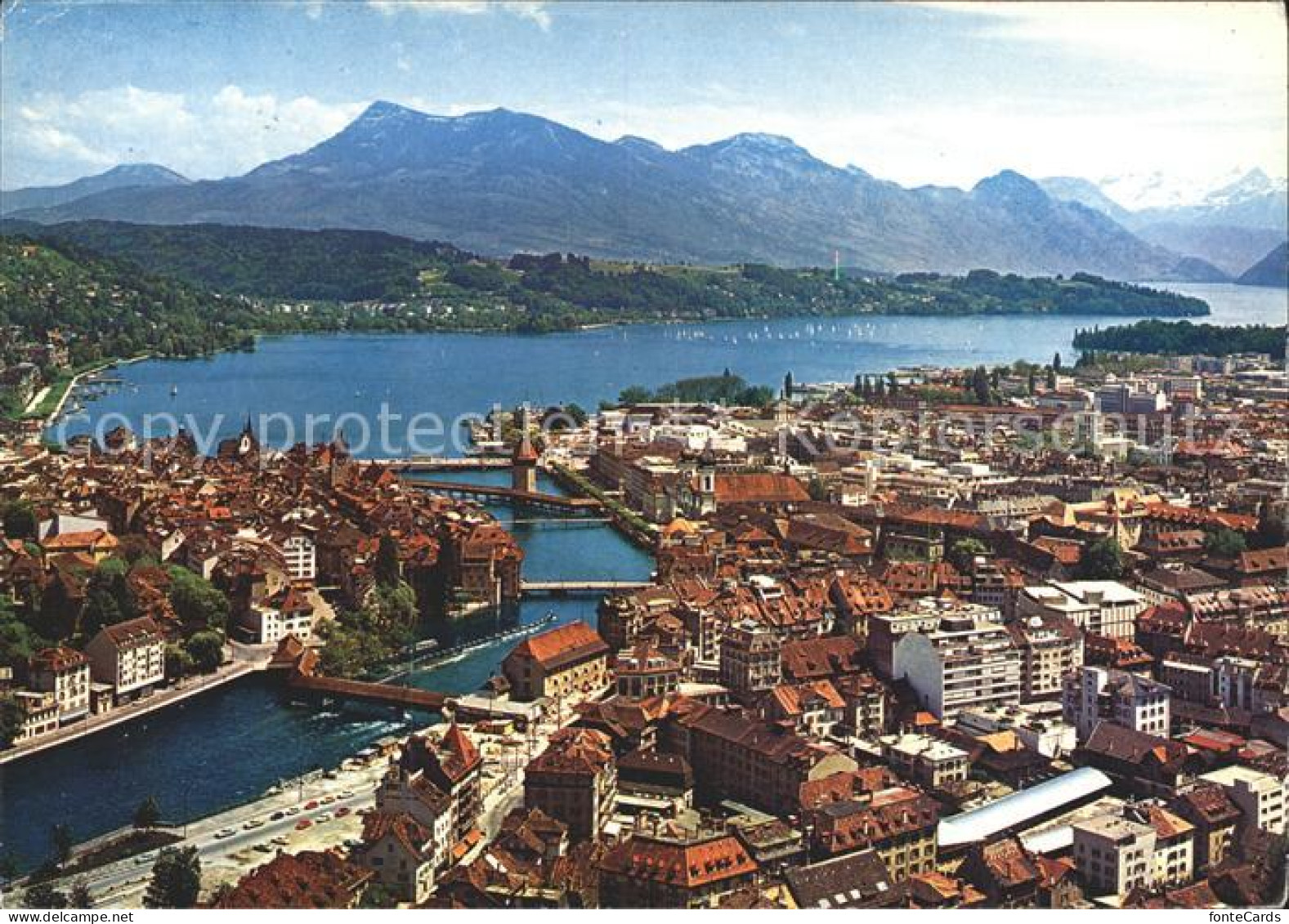 11892302 Luzern LU Gesamtansicht Mit Rigi Vierwaldstaettersee Alpenpanorama Luze - Otros & Sin Clasificación