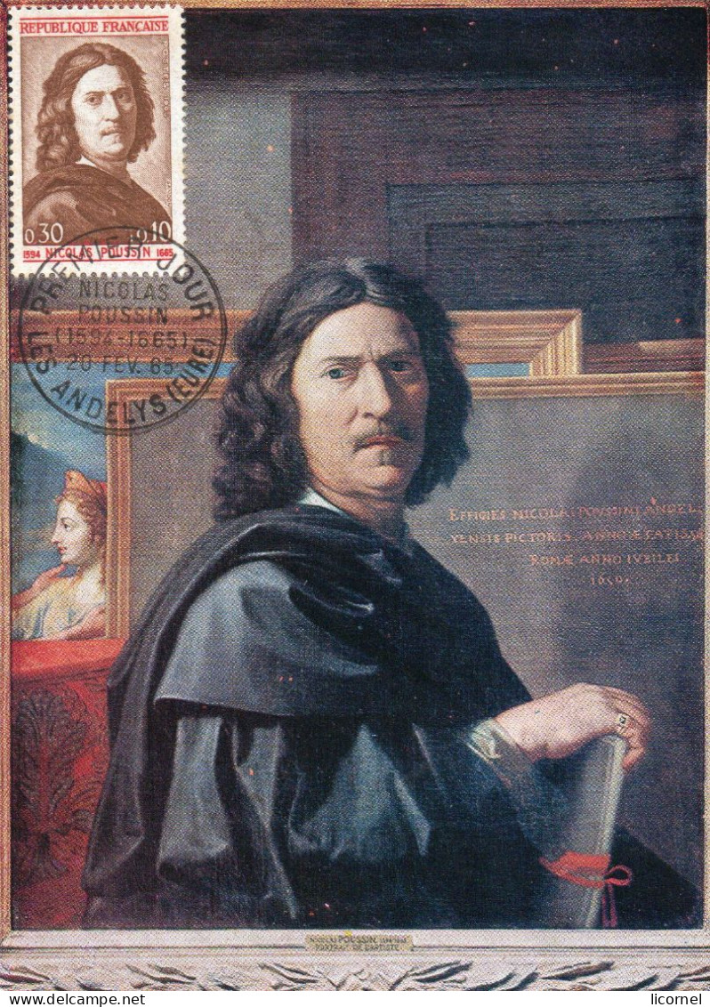 Carte Maxi 1965 Premier Jour : NICOLAS POUSSIN - 1960-1969