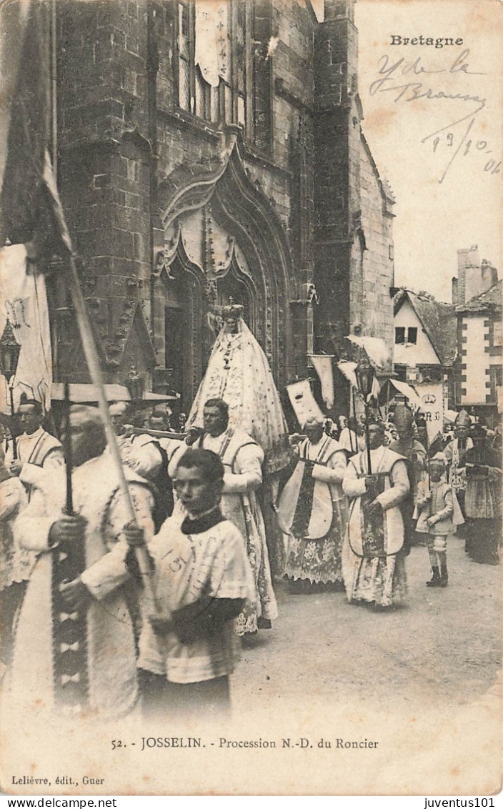 CPA Josselin-Procession Notre Dame Du Roncier-52-Timbre    L2883 - Josselin