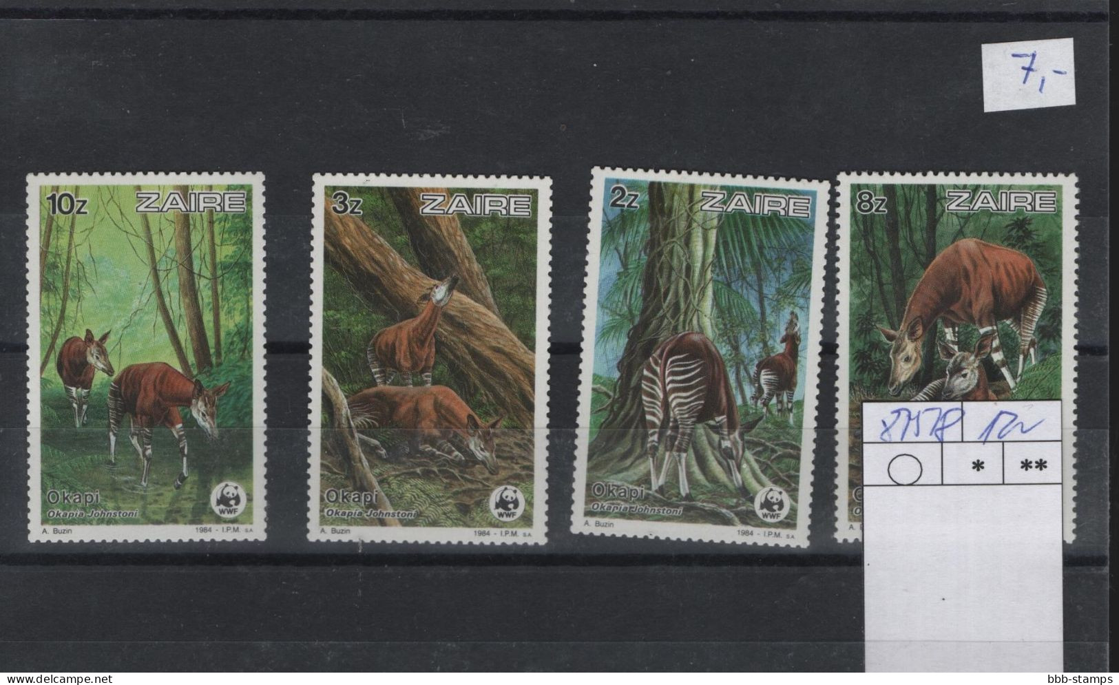 Kongo Kinshasa Michel Cat.No. Mnh/** 875/878 Wwf - Unused Stamps