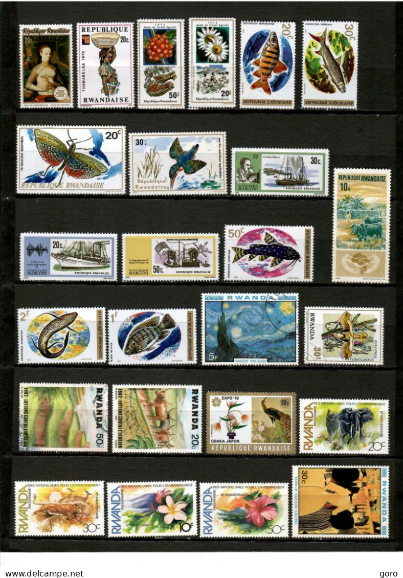 Rwanda.-  Lote  Nº   17 -   25  Sellos - Collections
