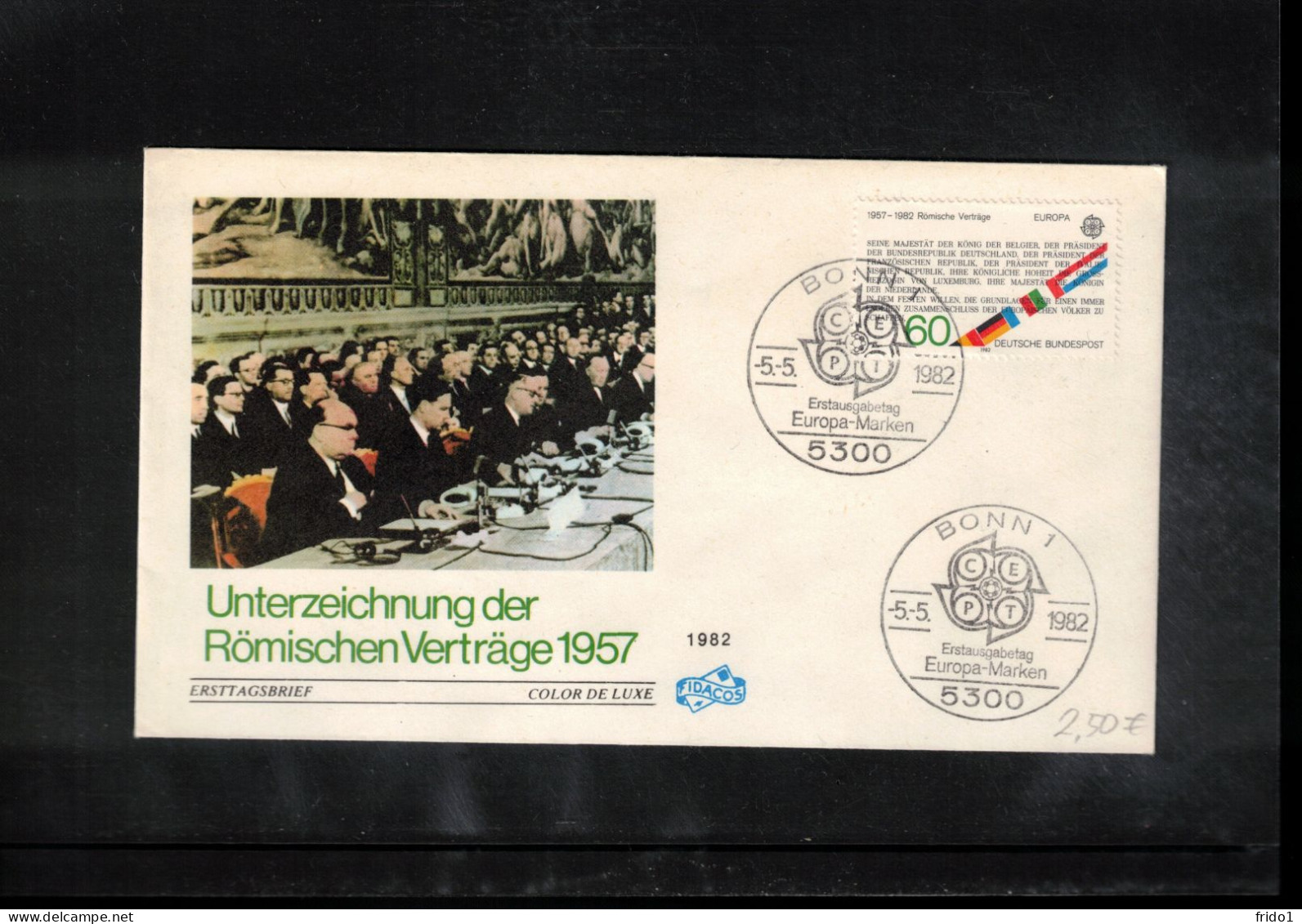 Germany 1982 Dr.Konrad Adenauer - 25th Anniversary Of Rome Contracts FDC - Autres & Non Classés