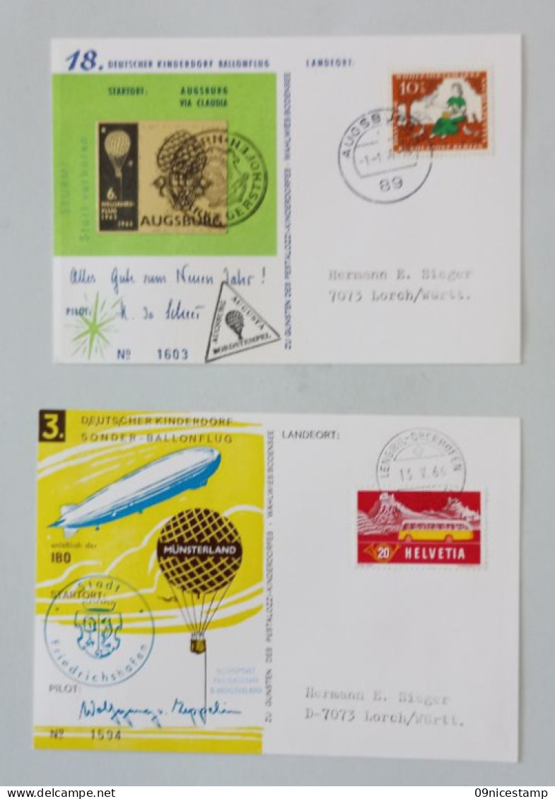 2 FDC Letters, One From Suisse, One From Helvetia And The Backside And A Letter To It. - Europe (Other)