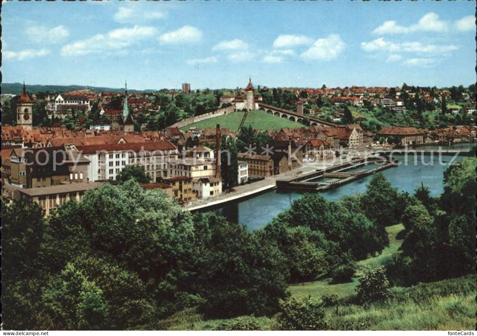 11891413 Schaffhausen SH Panorama Mit Rheinhafen Schaffhausen - Otros & Sin Clasificación