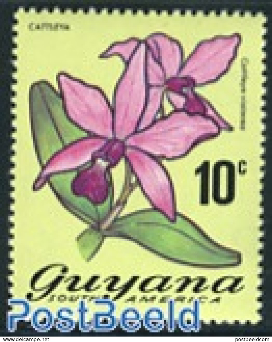 Guyana 1971 10c, Stamp Out Of Set, Mint NH, Nature - Flowers & Plants - Guyana (1966-...)