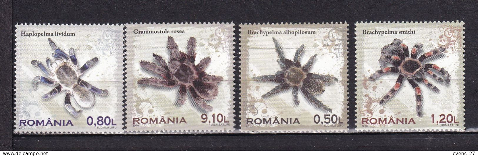 ROMANIA-2010-SPIDERS-MNH. - Sonstige & Ohne Zuordnung