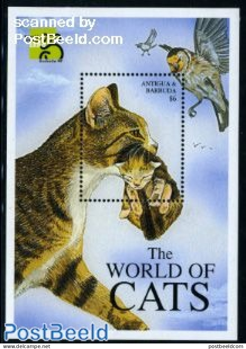 Antigua & Barbuda 1999 Australia, Cats S/s, Mint NH, Nature - Cats - Antigua Et Barbuda (1981-...)
