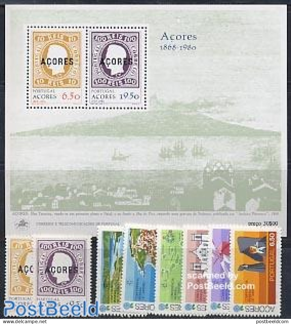 Azores 1980 Yearset 1980 (8v+1s/s), Mint NH, Various - Yearsets (by Country) - Sin Clasificación